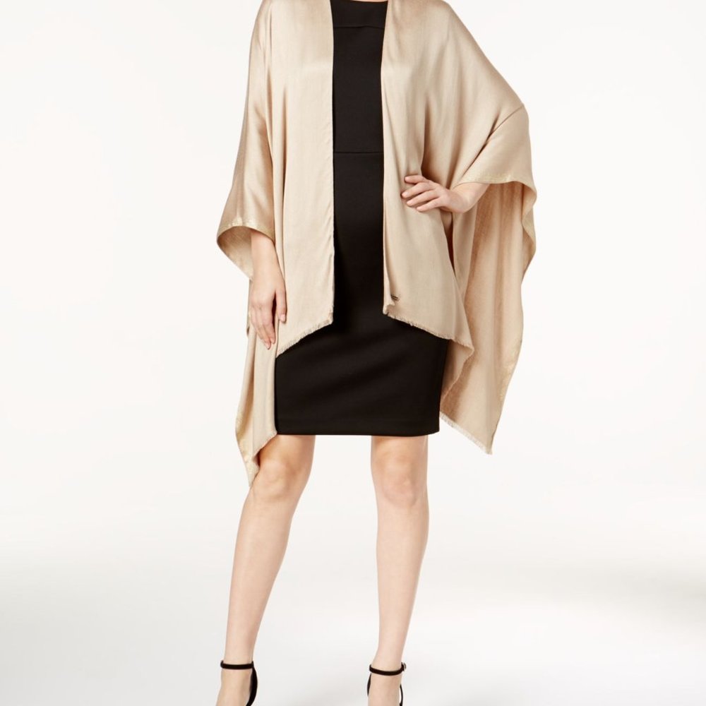 Calvin Klein Glitter-Trim Evening Wrap